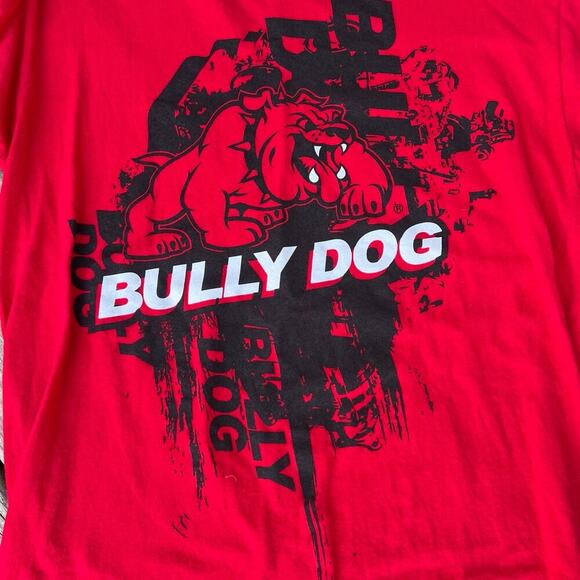 Anvil BULLY DOG T-shirt, men's size M, red crewneck - Picture 1 of 5